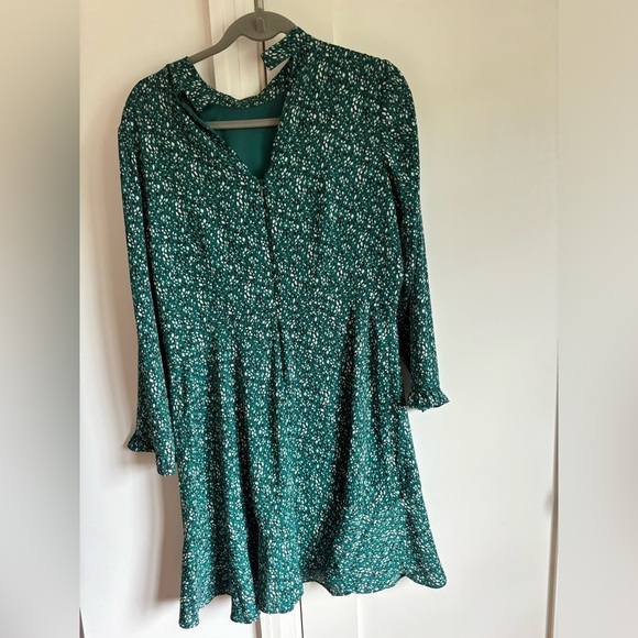 RW&CO green floral long sleeve dress size 10 - Picture 2 of 3